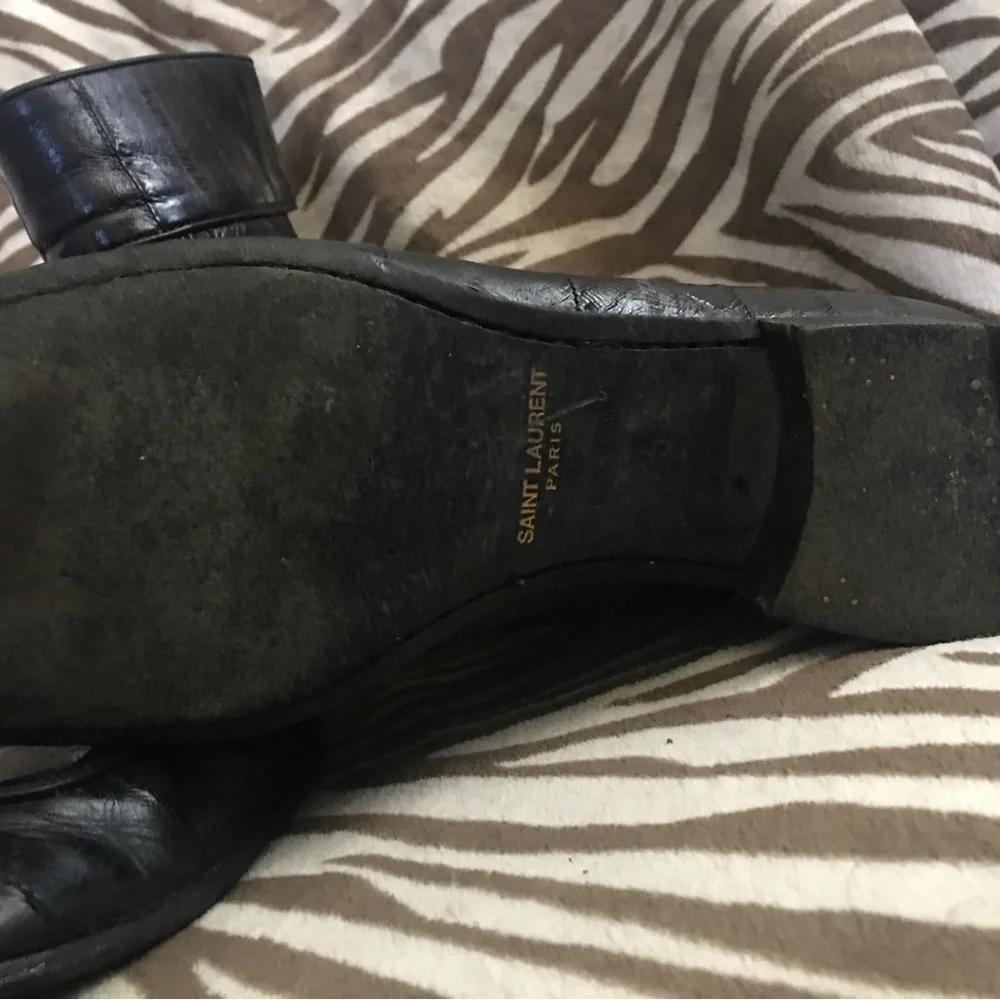 SAINT LAURENT Miles 30 Zip Eel Skin Boots - Picture 4 of 10